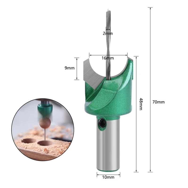 Shank Bead Drill Bits Router Bit Carbide Cutters Woodworking Milling Cutter for Wood Bit Face Mill End Mill 10mmx16mm-ANKL view 6