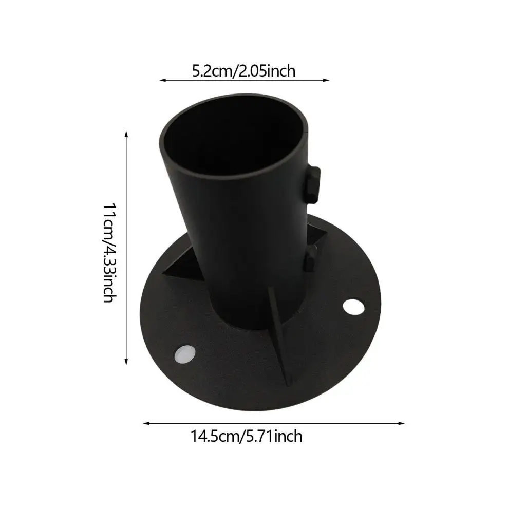 

Round Fence Post Base Sturdy Floor Flange Steel Pole Bracket for Mailbox and Galvanized Fence Kit