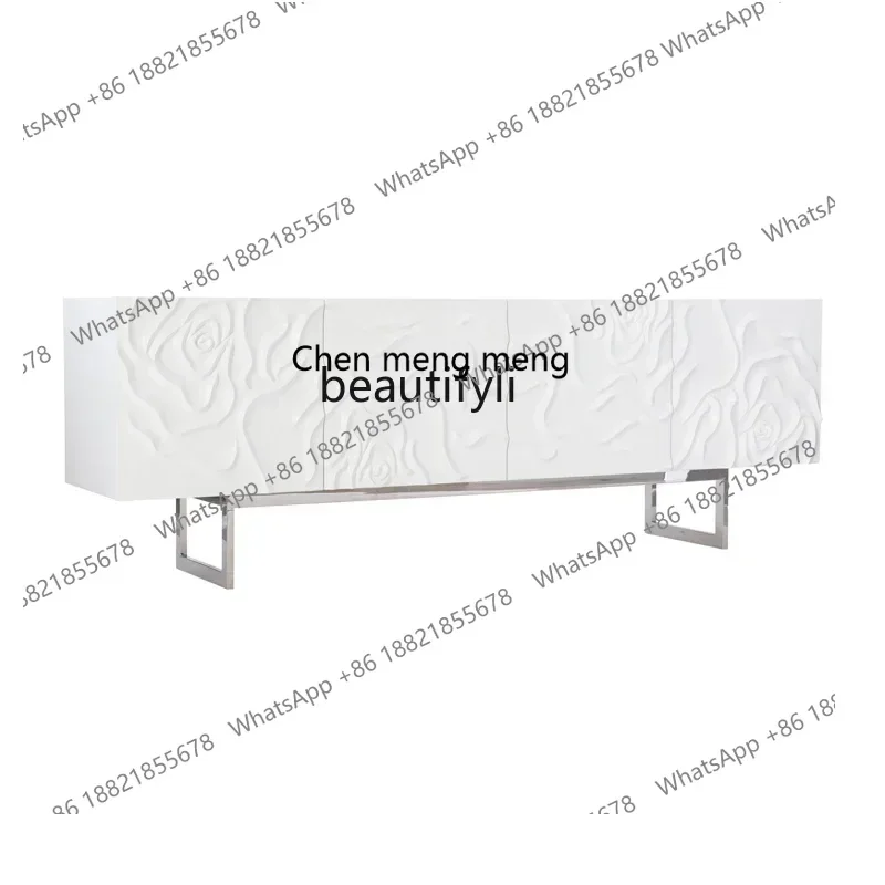 

X Italian light luxury TV cabinet Nordic solid wood dining side cabinet Locker foyer entrance cabinet