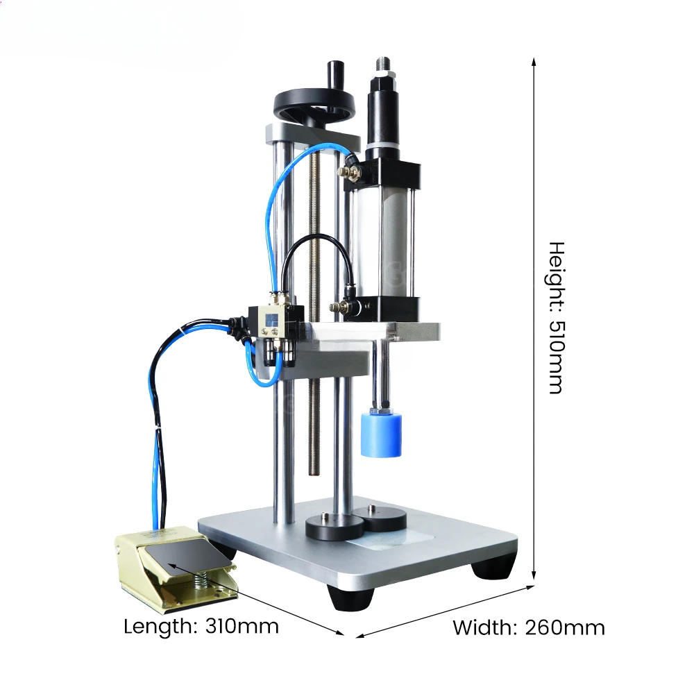 perfume collar ring pneumatic pressing machine 15mm middle collar capping machinery