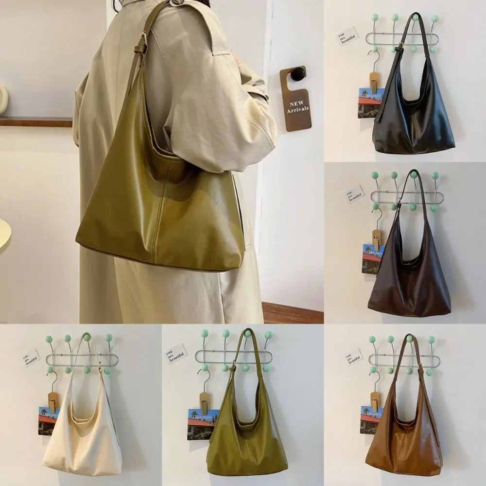 

Fashion PU Leather Totes Bag Retro Style Multi-color Underarm Bag Waterproof Large Capacity Shoulder Bag Birthday Gifts