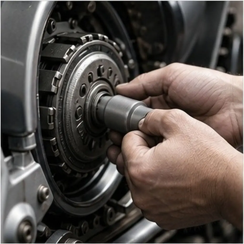 Motorcycle Repair Tool Clutch Nut Removal Four Pegs Each End Durable Long Lasting Use Comfortable Handle Clutch Remover