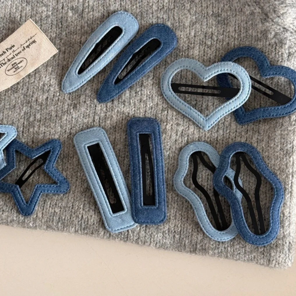 Джинсовая-синяя-заколка-защелка-для-волос-в-стиле-«Дофамин»-для-малышей-милая-заколка-для-фиксации-челки-и-боковых-прядей-повседневный-подарок