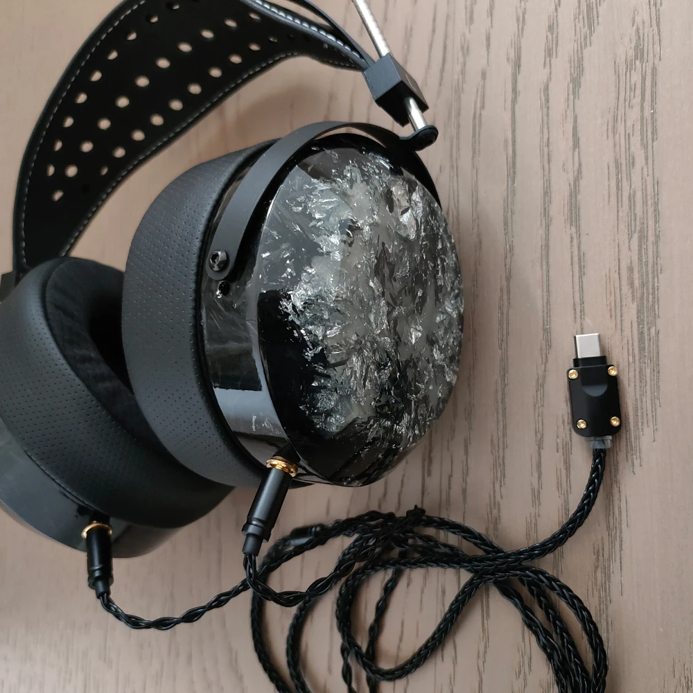 ELFINEAR DAC AMP مكبر للصوت محول دونغل كابل نوع C إلى المزدوج 3.5 AUX لعشاق الصوت