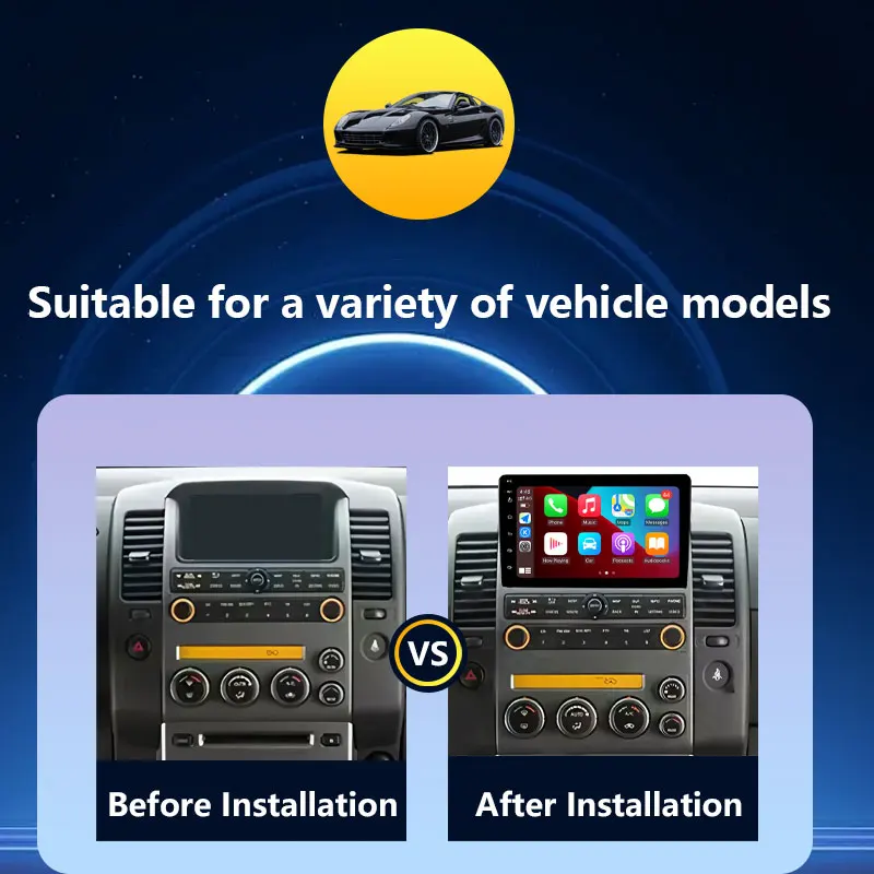 9 inch for Nissan Pathfinder R51 2004 - 2009 Wireless CarPlay Car Radio Multimedia DSP Stereo Player GPS Navigation Android 15