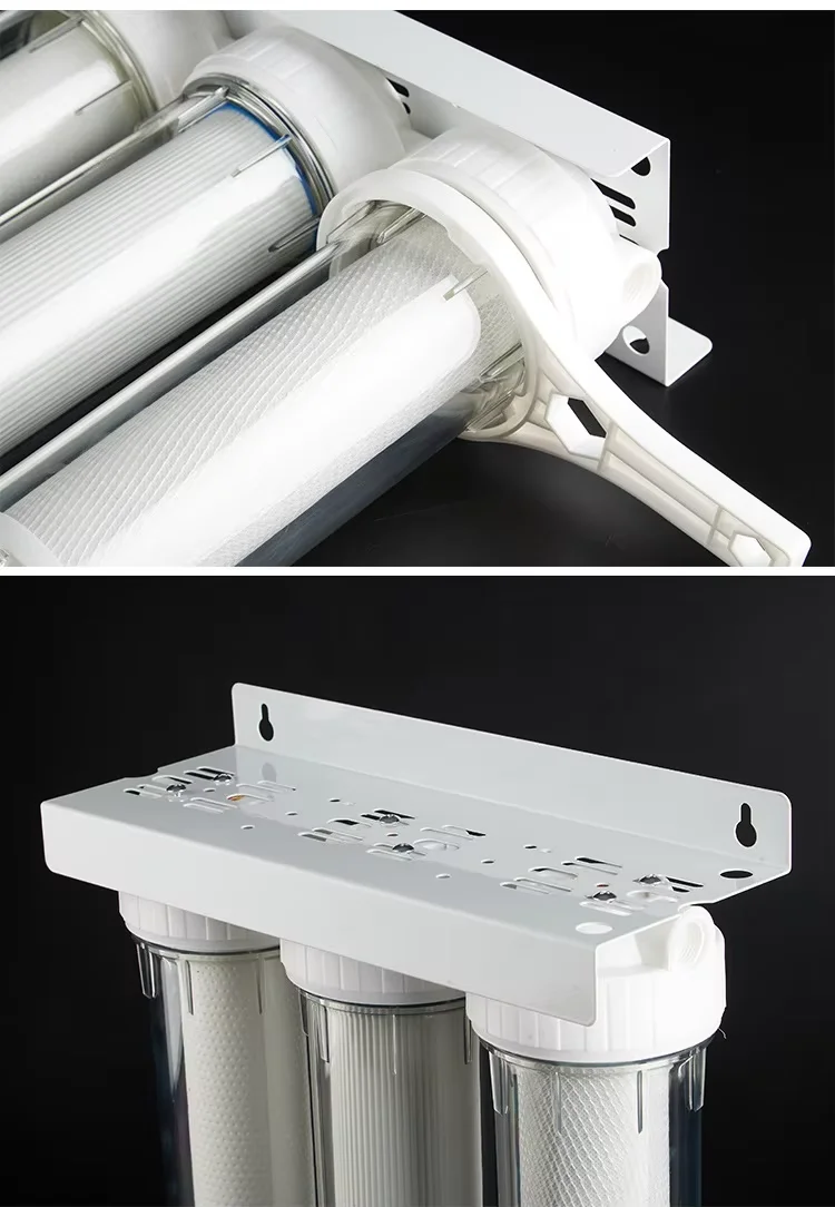 Big Blue Triple Shell Filtration System 20 Inch High Capacity Water Filter Filter Housing Holds Gas Clear Water Filter Bottle
