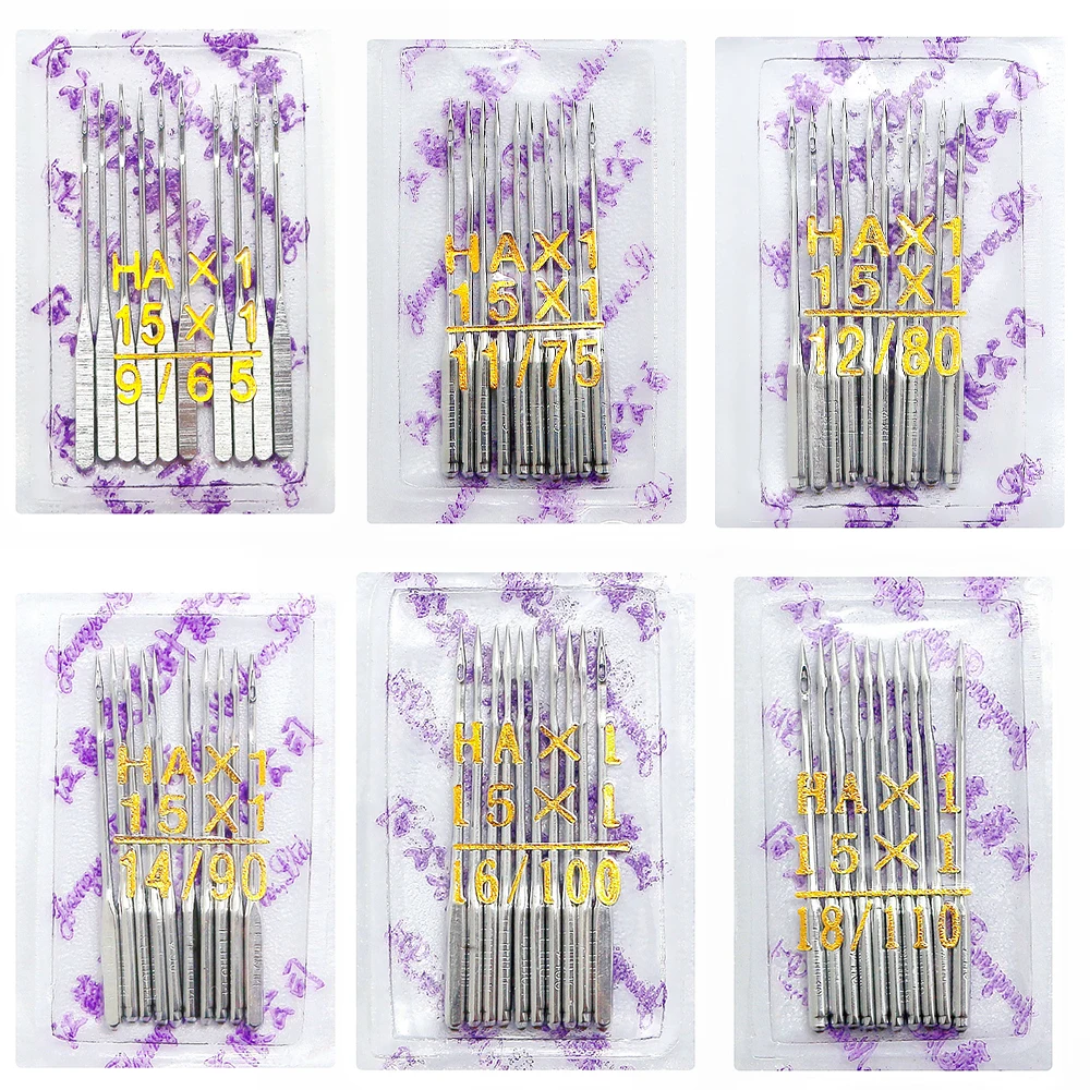 10 PCS/Pack HAX1 Universal Sewing Needles #9 11 12 14 16 18 Size For Most Brand Household Sewing Machines Accessories