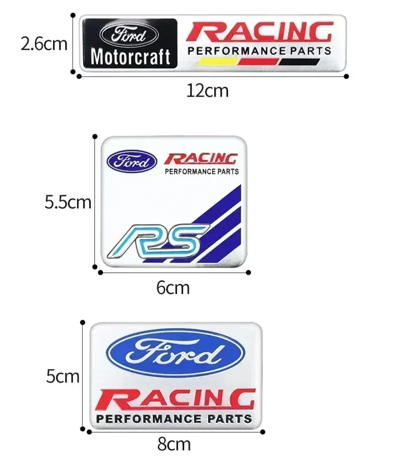 Calcomanías con Logotipo de Auto para Ford Mondeo, Transit, Fusion, Kuga, Edge, Fiesta, Ranger, Focus, F150, Explorer, Roush, Emblema Lateral, Adhesivo para Ventana y Maletero