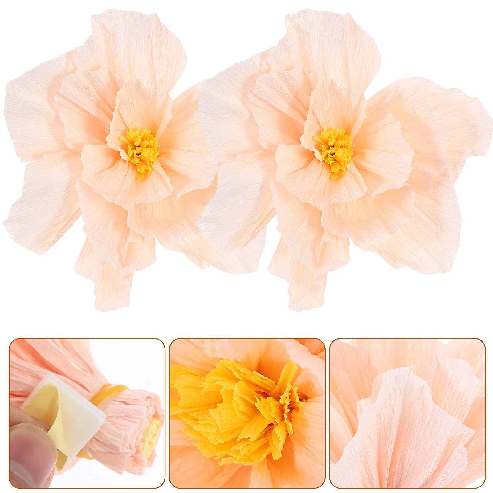 

10Pcs Crepe Paper Flowers Wedding Party Home Decor DIY Romantic Paper Floral Decorations Large Flower Arrangements