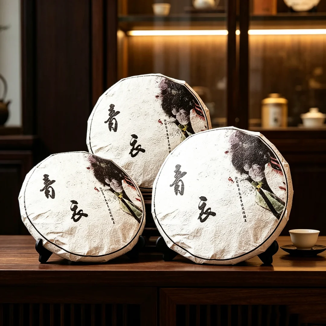 Chinese YunNan Sheng Raw Puer Cake Model For Diy Shelf Decoration With Cover Pattern NO Packaging Model