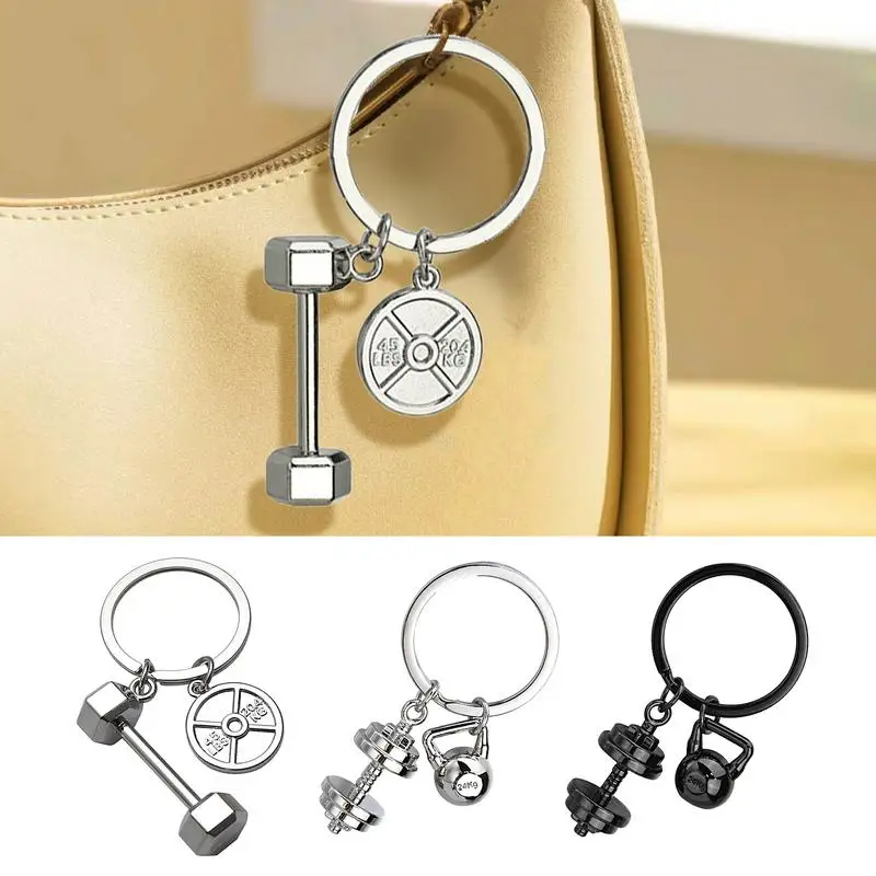 Fitness Dumbbell Keychain Sports Competition Souvenir Universal Arm Strength Training Three-dimensional Model Club Gifts