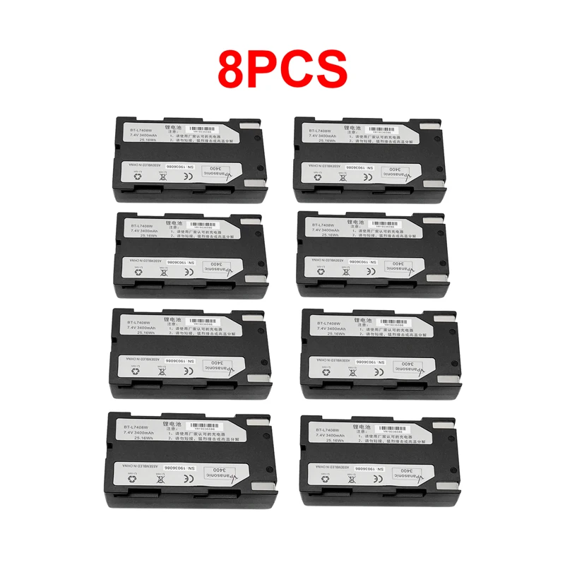 8pcs BTNF-L7408W 3400mAh Battery For South S82 S82T K9 R90 R93 GPS GNSS Battery