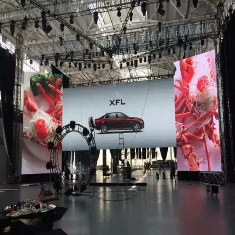 P3.91 Rental Indoor LED Display Module 500x1000mm Full Color LED Rental Display Screen Panel With Die-cast Aluminum Cabinet
