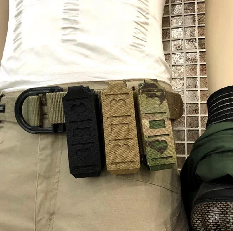 Molle 9MM Single Magazine Pouch Mini Zaklamp Holster Speelgoedpistool Pistool Mag Zakjes EDC Gereedschaphouder Heuptas