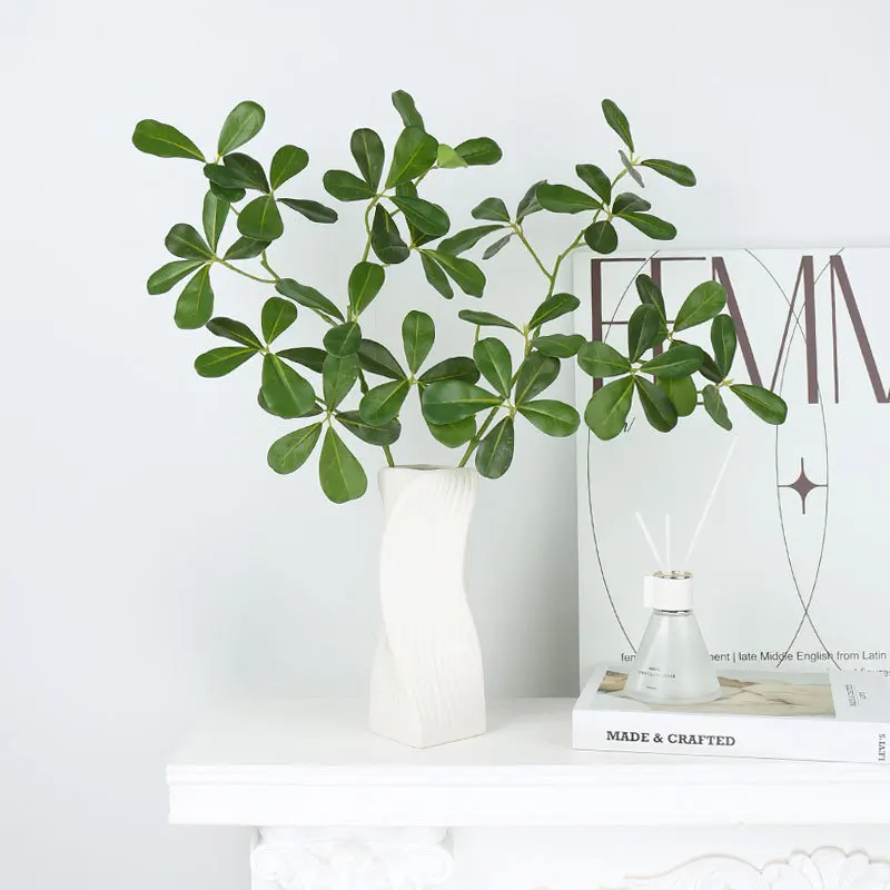 

5pc 50cm Film Simulation Green Plant Elemene Leaf Hanging Bell Leaf Simulation Single Home Decoration Fake Flower Photography Pr