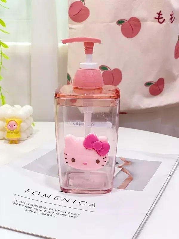 Sanrio  Cartoon Hand Wash Liquid Bottle Coolomey lotion Bottle Press Split Bottle Shampoo Shower Gel Transparent Makeup Bottle