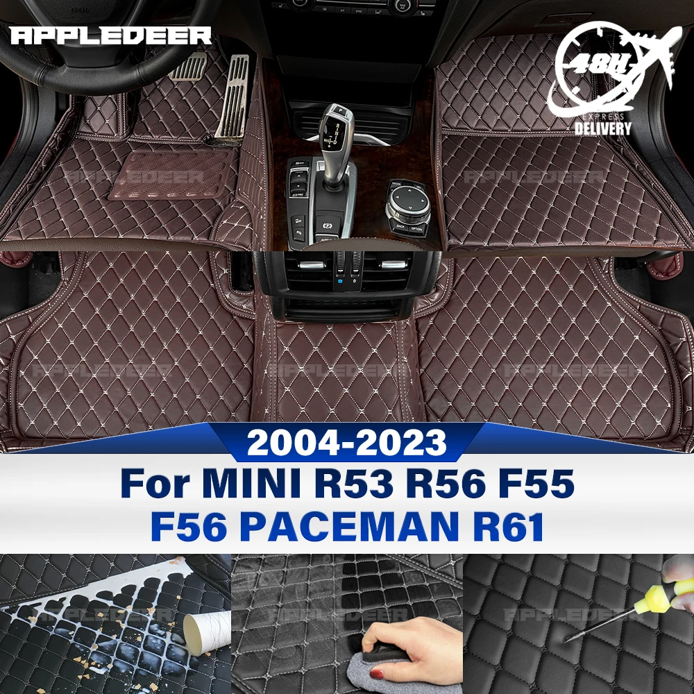 

Для MINI R53 R56 4-местный F55 F56 2 двери 4 двери PACEMAN R61 2004-2022 пользовательские автомобильные коврики автомобильный ковер чехол аксессуары