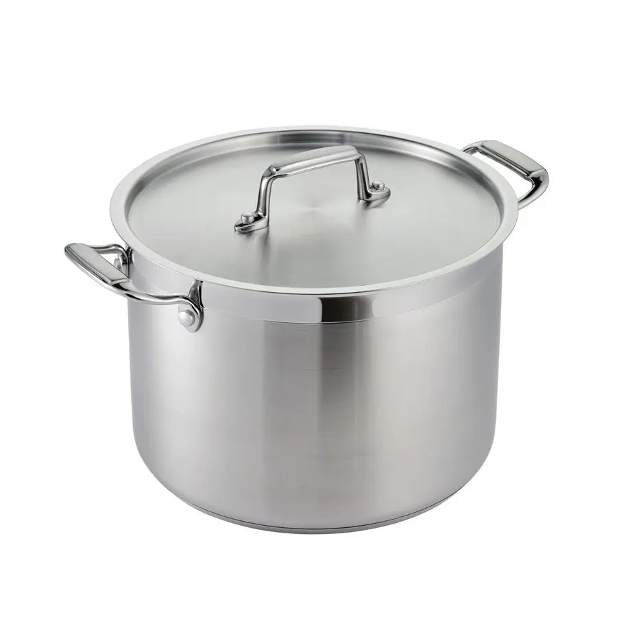 

Gourmet Stainless Steel 8Quart Stock Pot with Lid