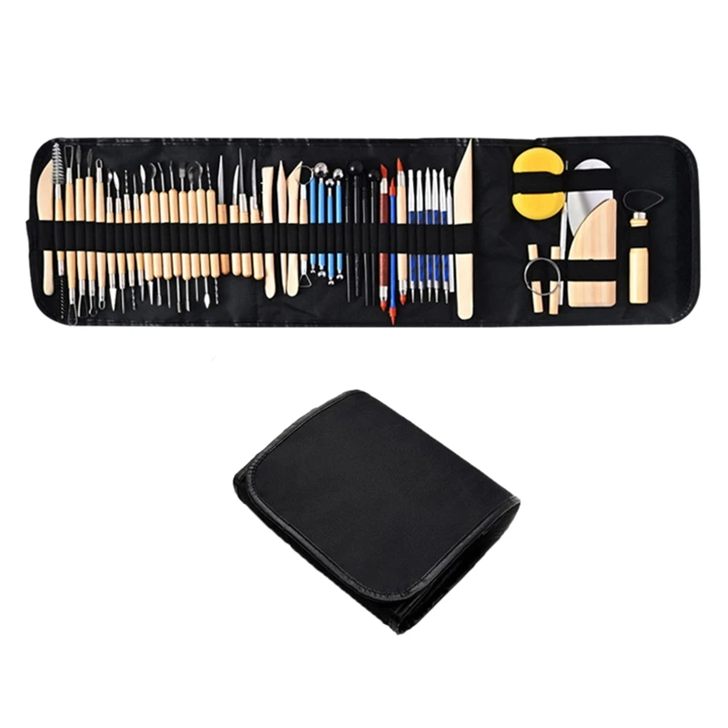 Pottery And Clay Sculpting Tools Set, Ceramic Clay Sculpting Tools With Carrying Case For Beginners Experts Kids