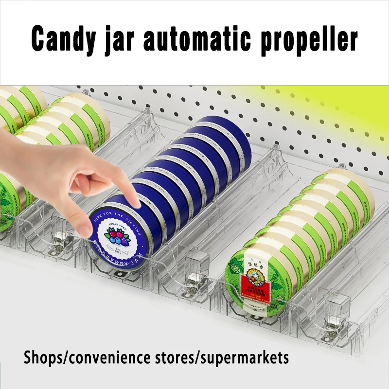 Estante de almacenamiento de reposición automática de cigarrillos de labios, caja de dulces de supermercado, estante de almacenamiento de caja redonda de dulces de tienda de conveniencia