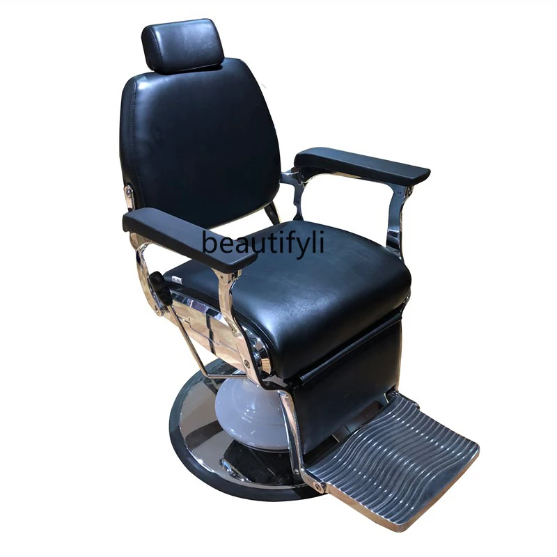 

Men's Hairdressing Chair Barber Shop Chair Can Be Put down Oil Head Chair Hair Salon Hair Cutting Chair New