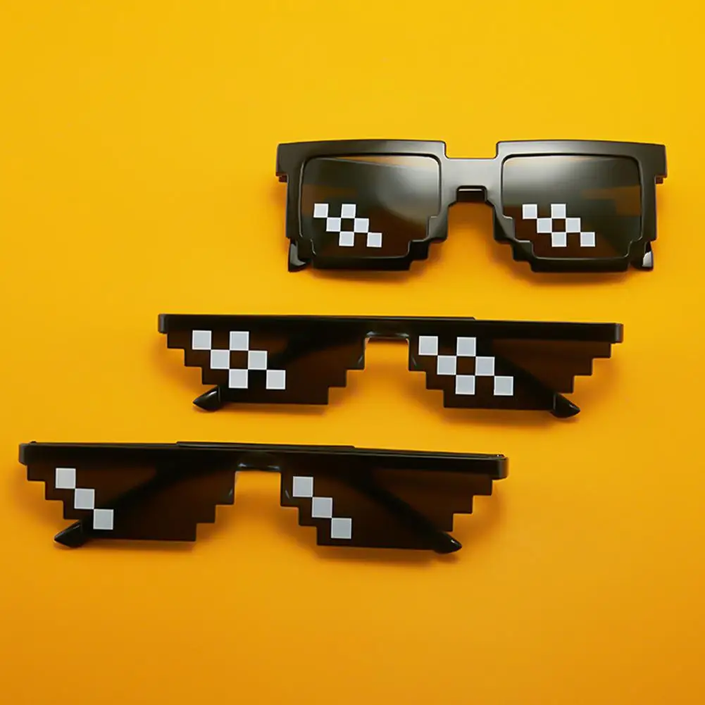 Universal Mosaic Glasses Funny Sunglasses Coded Sunglasses Pixel Sunglasses Party Activities Gag Gifts Sunglasses Accessories