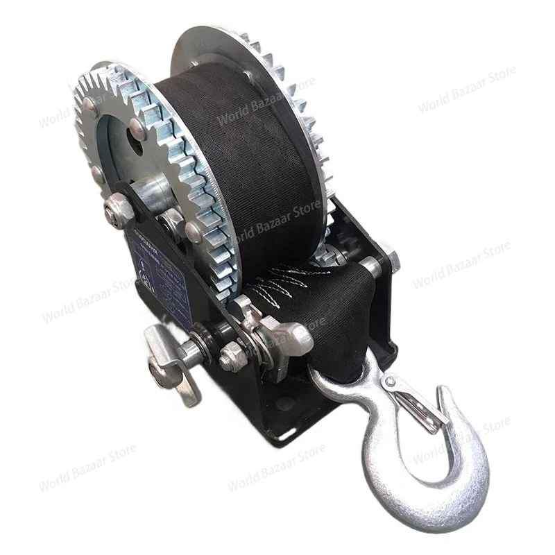 

Hand-cranked winch, winch braided belt, 1200/2000 pound portable winch, powerful trailer winch accessories Boat Trailer Winch