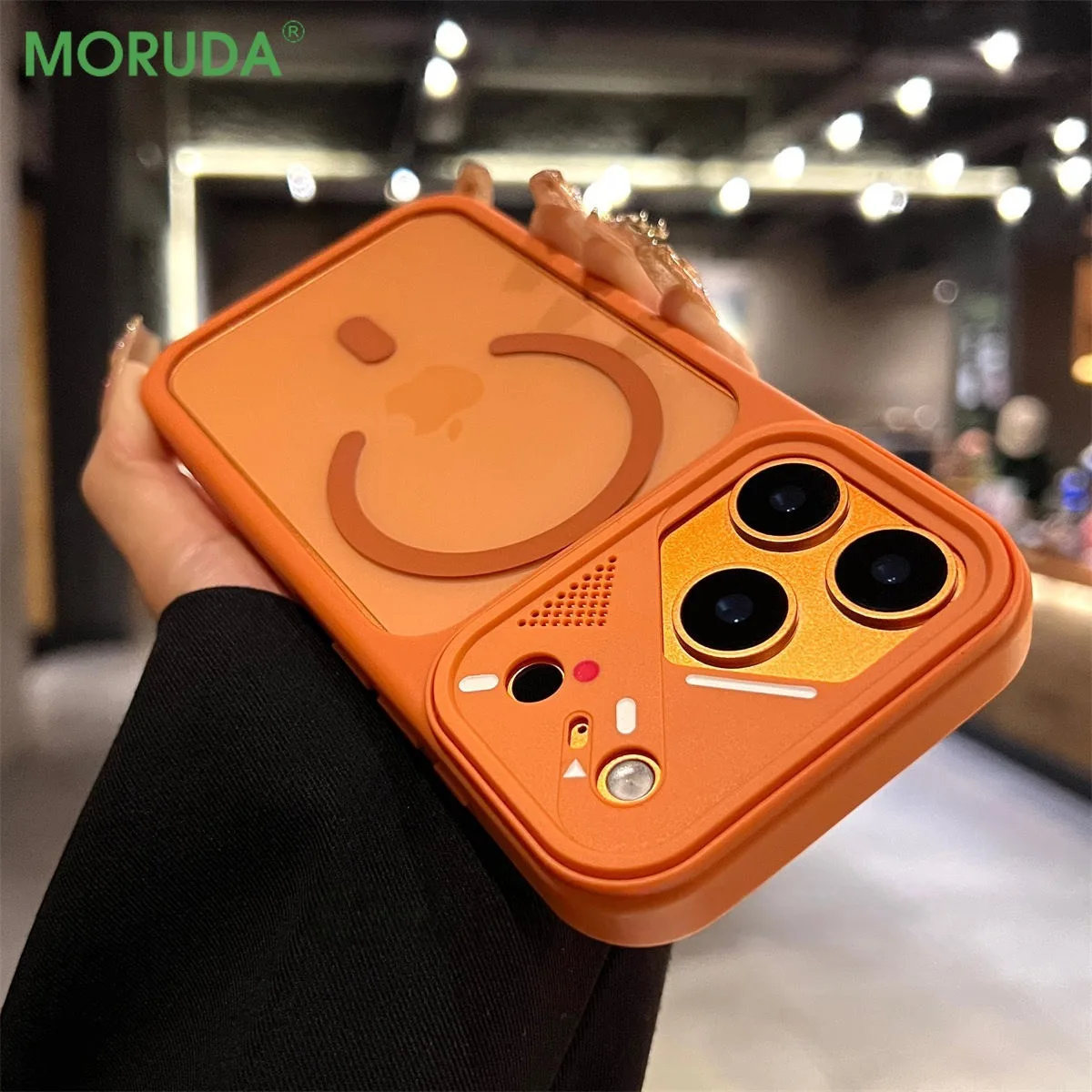 Fashion Transparent Acrylic for Magsafe Case For iPhone 17 Air 16 15 14 Plus 13 12 Pro Max Soft Frame Shockproof Magnetic Cover