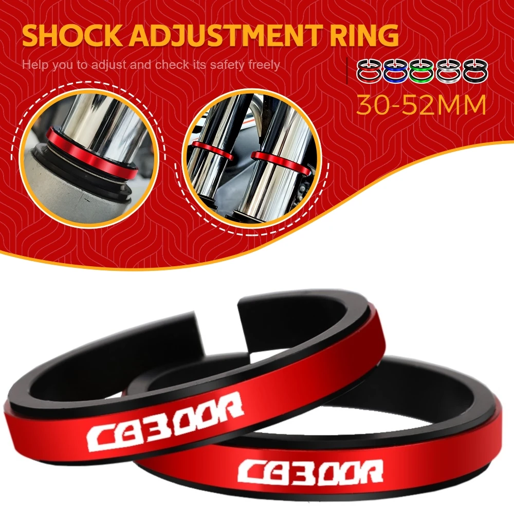 

FOR HONDA CB300R 2014-2023 2022 Motorcycle Adjustment Shock Absorber Auxiliary Rubber Ring CNC Accessories Fit 30MM-52MM