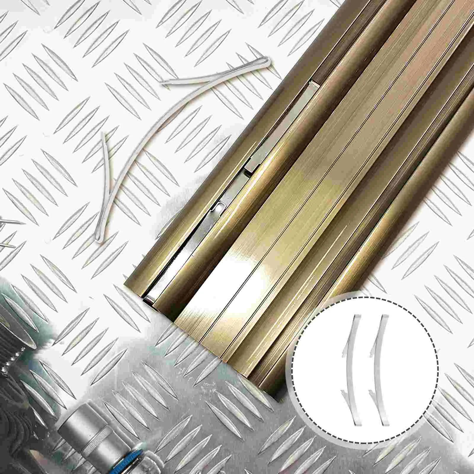 

2 Pcs Sliding Door Bottom Positioner Manganese Steel Anti Collision Track Wardrobe Door Part Smooth Opening Closing Buffer