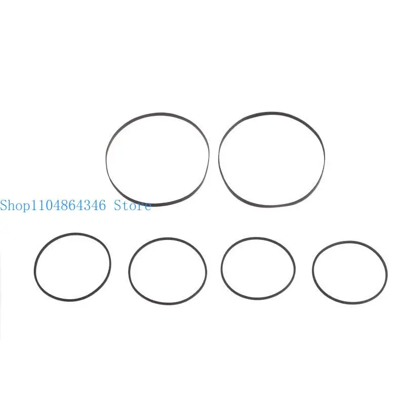 

652F 6Pieces/set Turntable Belt Rubber Drive Belt for Sharp GF-700 Record Player
