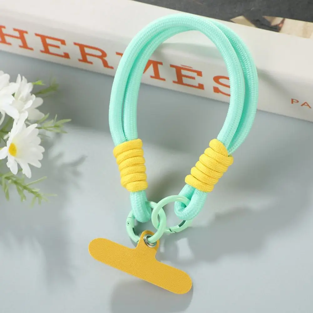 

Woven Candy Colors Phone Chain Candy Colors Dacron Phone Wrist Straps Short Style 18.5cm Mobile Phone Wrist Rope Keychain