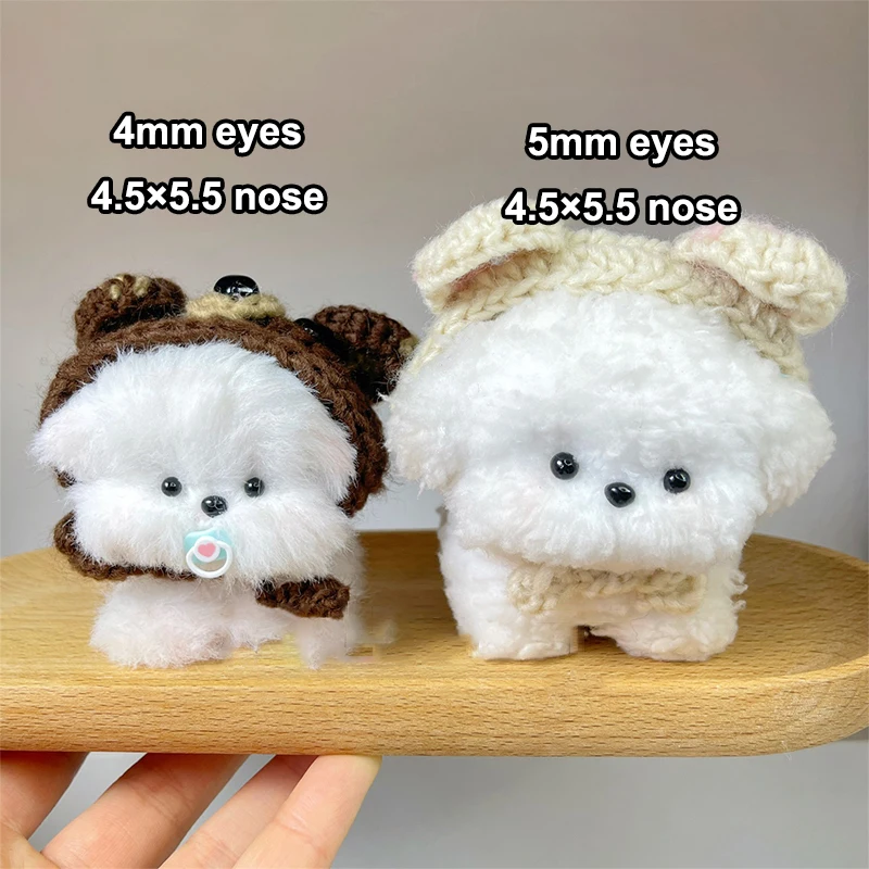 Zestaw 100 szt. plastikowych oczu, mini czarne akcesoria do pluszaków, piesków i lalek DIY