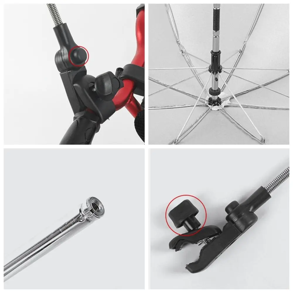 360° Baby Stroller Folding Umbrella UV Sun Rain Protection Sunshade Baby Pram Parasol Adjustable Outdoor Pushchair Canopy