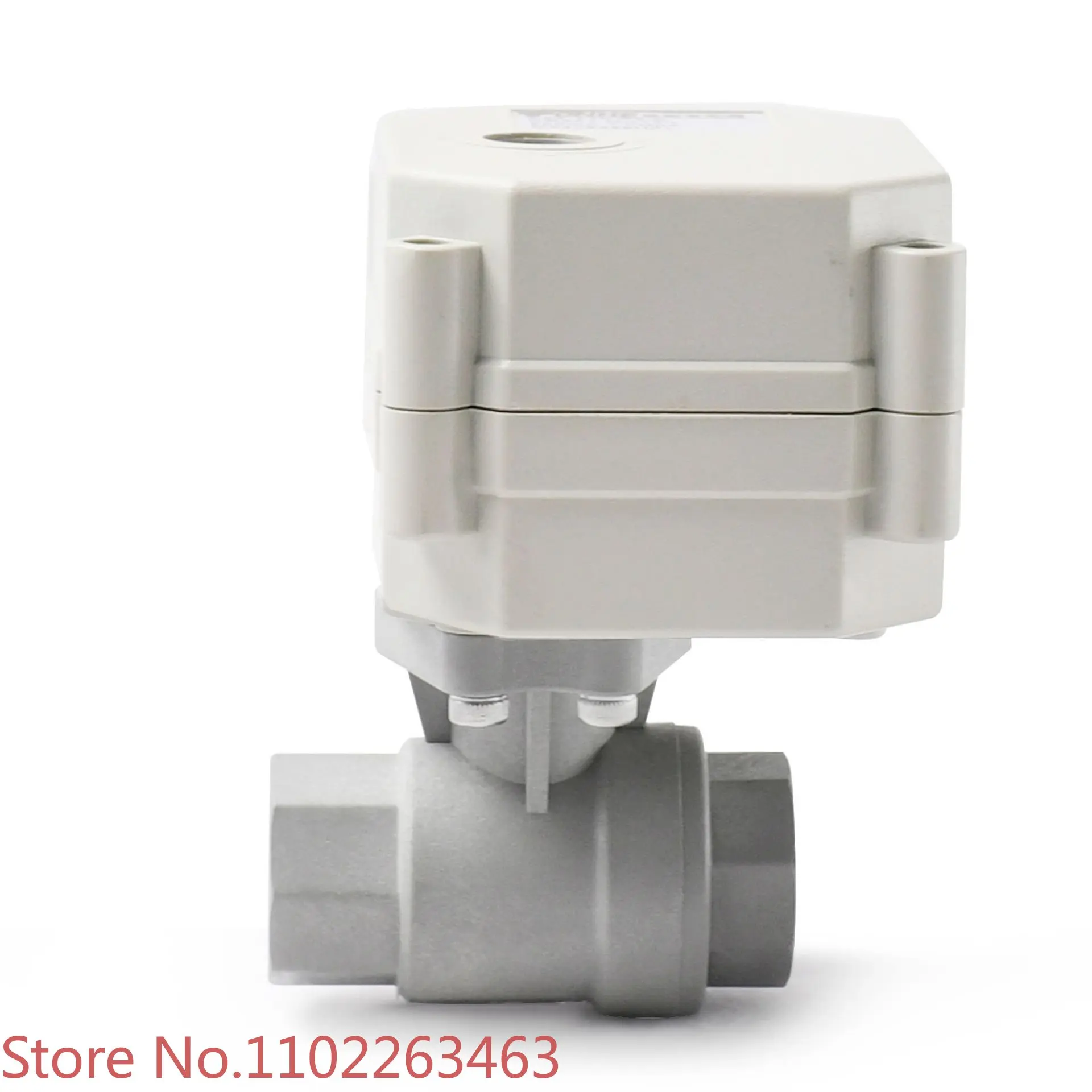 2-minute miniature electric valve with power-off reset PPO two-piece acid-alkali resistant electric two-way valve DN8 ball valve