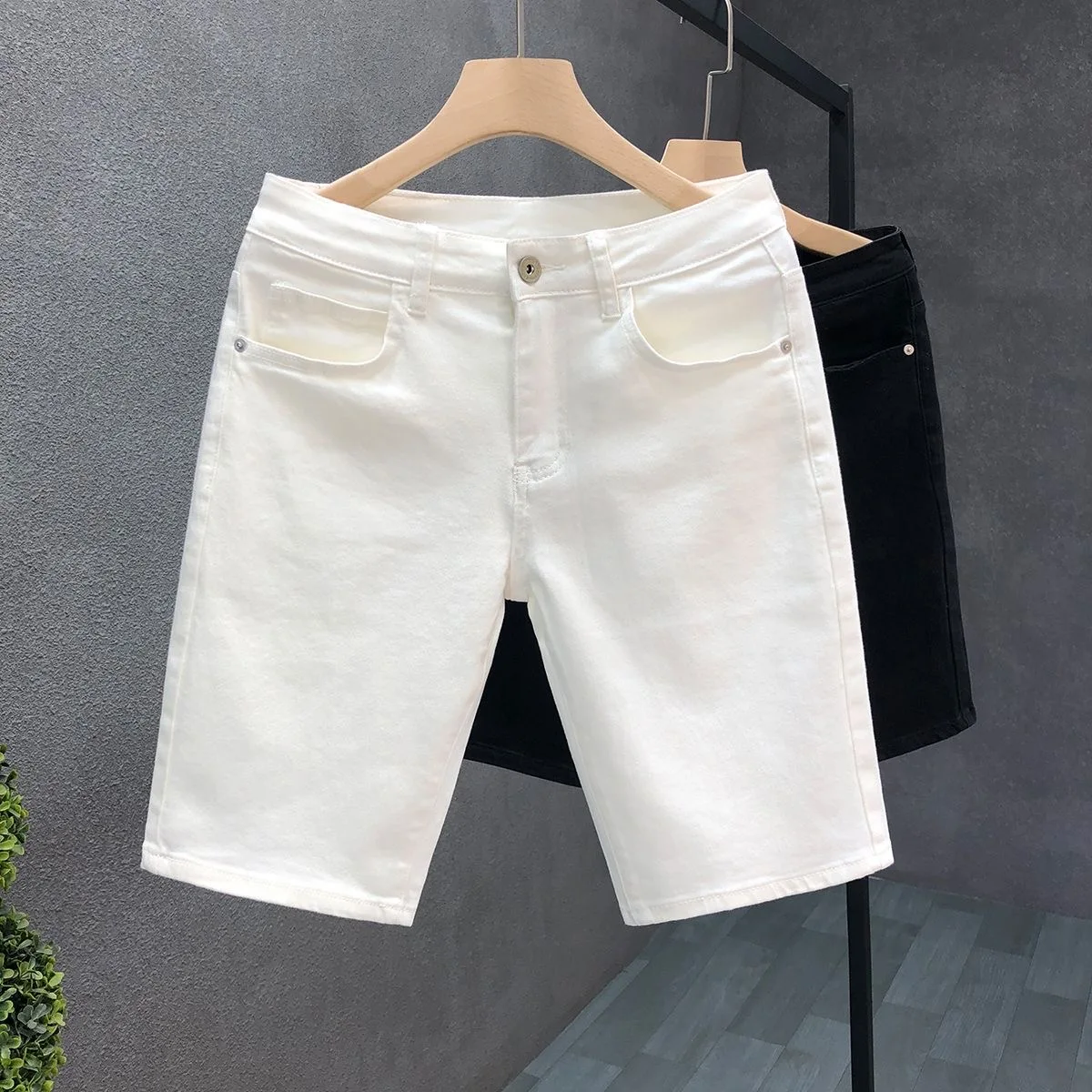 

2023 Summer New Men's Classic Fashion Solid Color Denim Shorts Men's Casual Slim Comfortable Large Size High-Quality Jeans 28-38