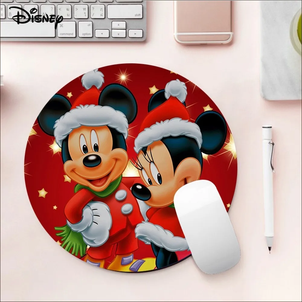 Cute Disney Mickey Minnie Mousepad Round Speed Version Game Computer Keyboard Office Table Mat PC Laptop Mouse Mat Desktop Mat