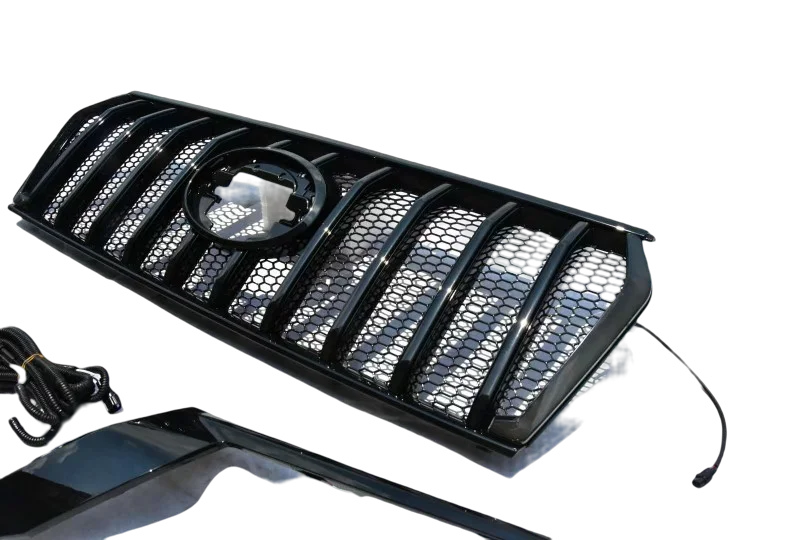 2018 2019 2020 2021 Led Abs kratka pasuje do Prado Fj150 2018-2021 Racing Grille akcesoria samochodowe zderzak maska siatki pokrywa