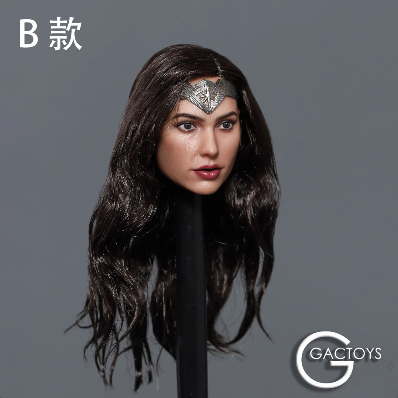 In Stock GACTOYS GC037 1/6 Wonder Girl Head Sculpt Gal Gadot Planted Hair Head Carving Fit 12'' Female Action Figure Body