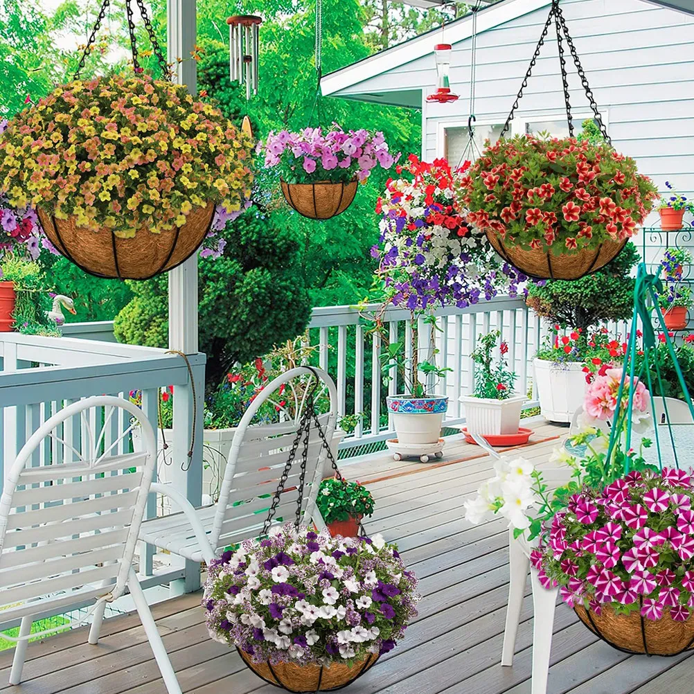 

Coir Hanging Basket Liner 16 Inch Round Cocunut Fiber Replacement Natural Breathable Plant Pot Basket Liner for Flowers