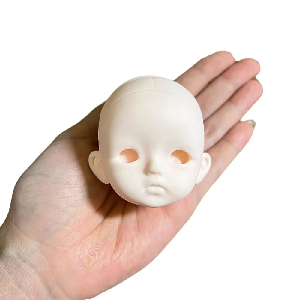 Fashion Handmade 1/6 MJD Doll Head Half-White Skin No Makeup No Makeup Doll Head DIY Soft PVC BJD Doll's Head Practice Makeup
