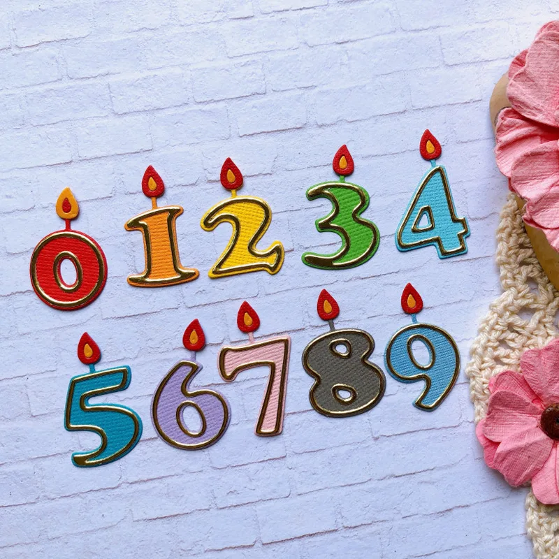 KLJUYP цифровая свеча металлические трафареты для DIY Скрапбукинг/альбом декоративное тиснение DIY бумажные карты