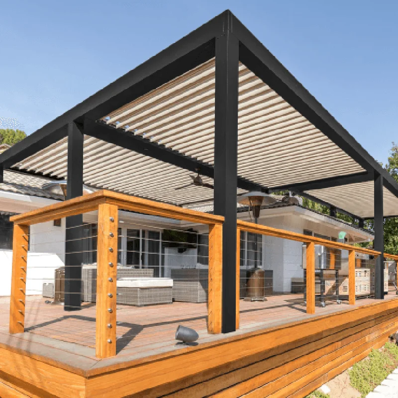 Modern Aluminum Alloy Carport Awning Canopy Pergola Waterproof Fireproof Gazebo Roof 3x3-6x6m for Car Parking
