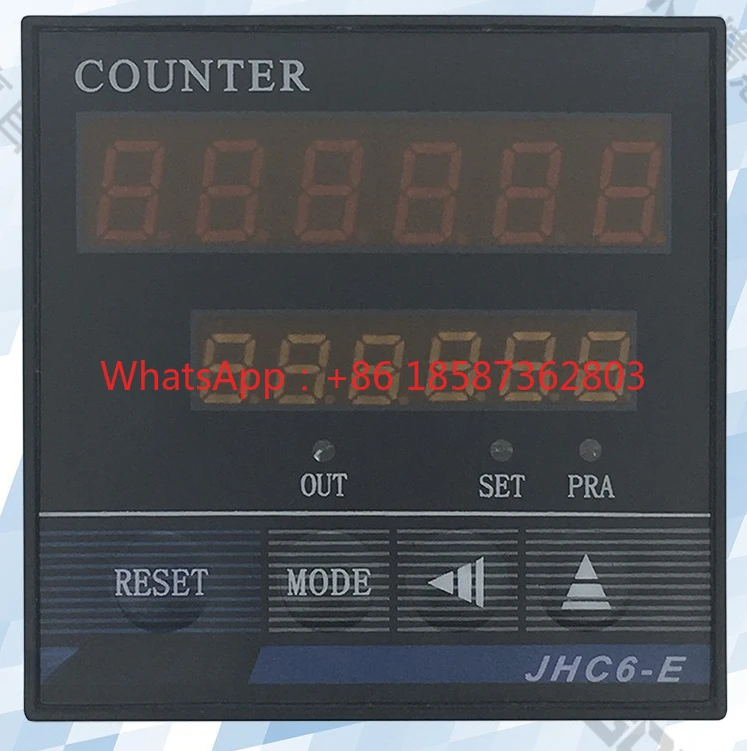 JHC6C-E1A-1 with initial value intelligent digital display double-row counter equipment counting instrument 24V counting switch