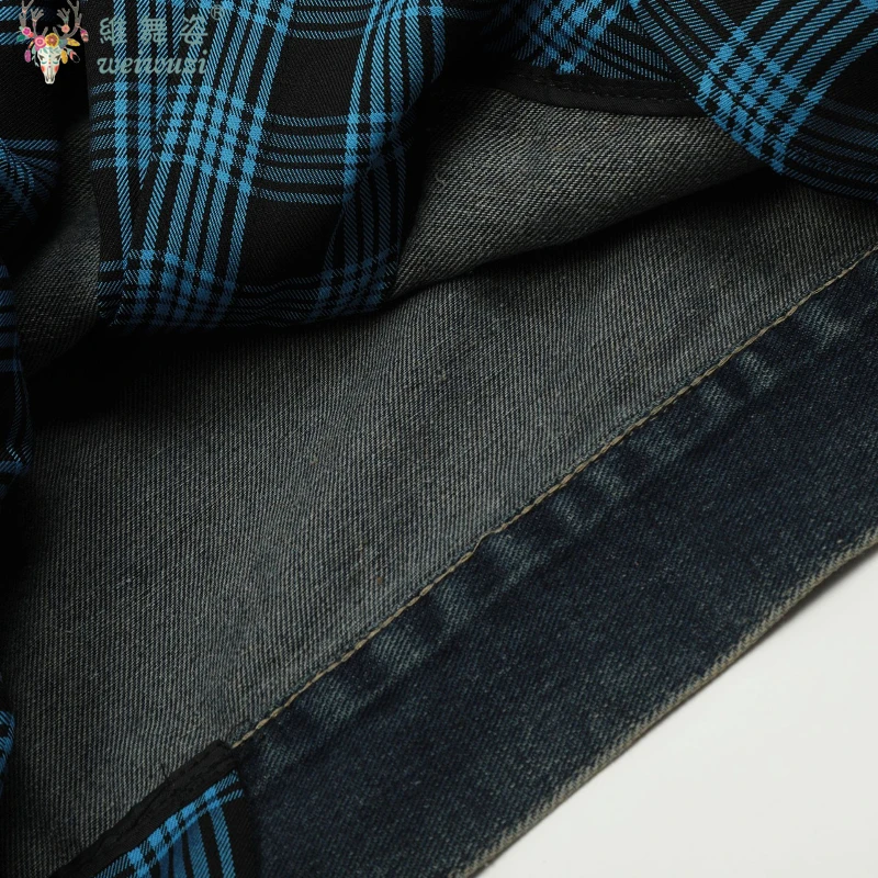 Herfst nieuwe minimalistische dames denim jasje retro nep twee stukken vriendje oversize stijl cowboy jas dames losse uitloper top