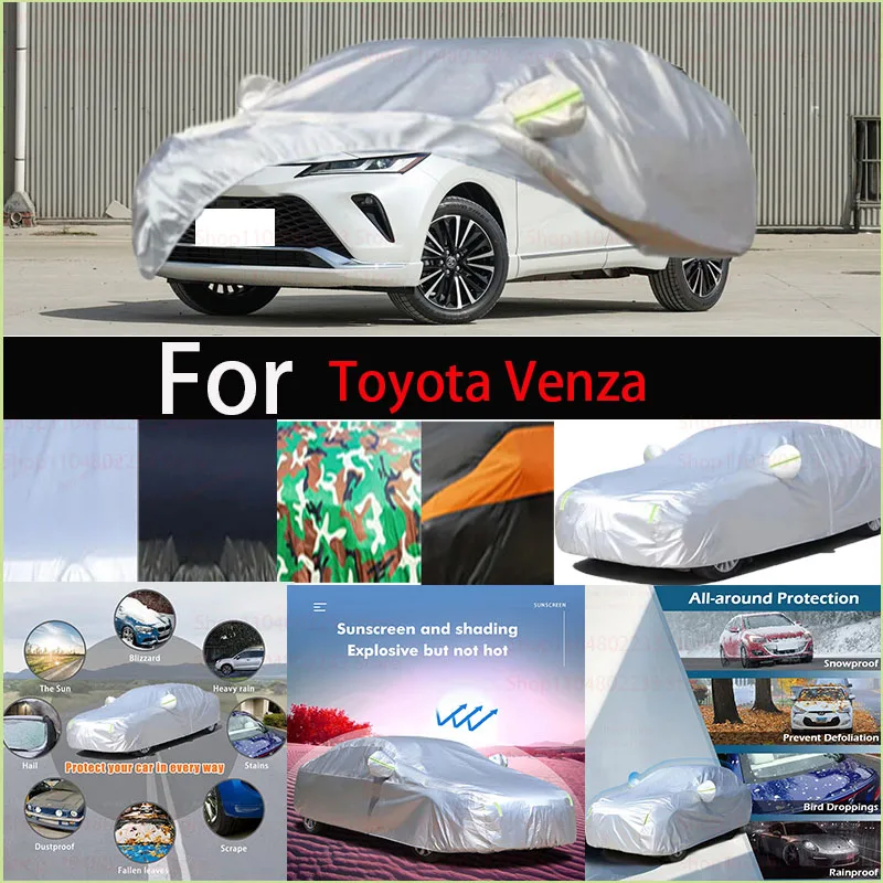 

Windproof Car Cover with Reflective Strip Auto Anti-UV Sun Rain Snow Dust Paint Protect Cover Universal for Toyota Venza
