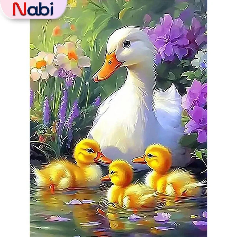 

Nabi DIY Алмазная мозаика Утка Животные Наборы для вышивки крестом Художественная алмазная живопись Акриловые принадлежности для рукоделия Подарок ручной работы