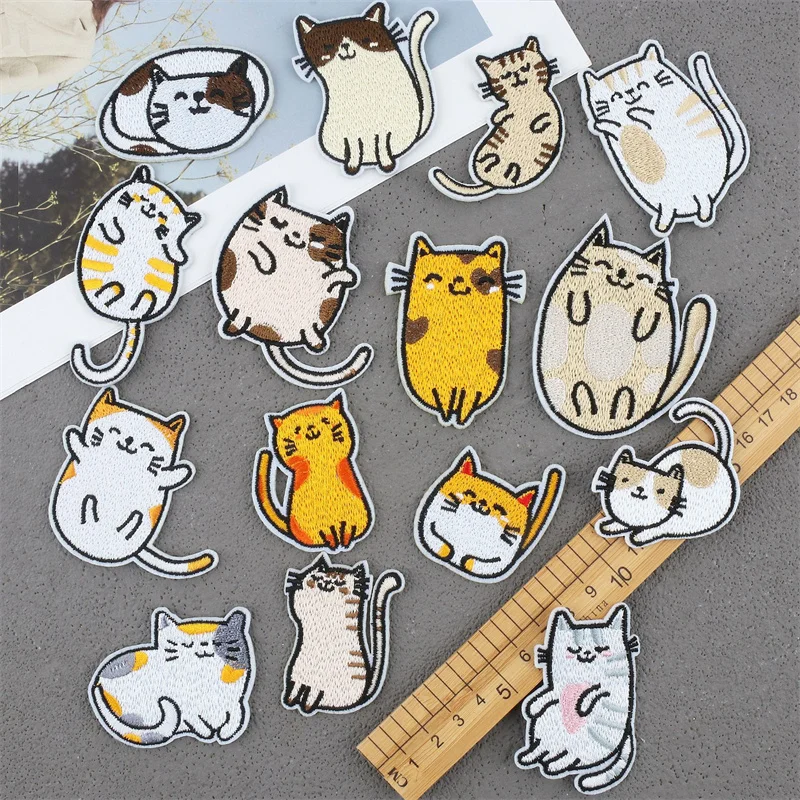 Cute kawaiii sexy Cat Patch Baby's Clothing Banner Backpack shoes Decoration Small enchanting Applique Iron On DIY Stickers