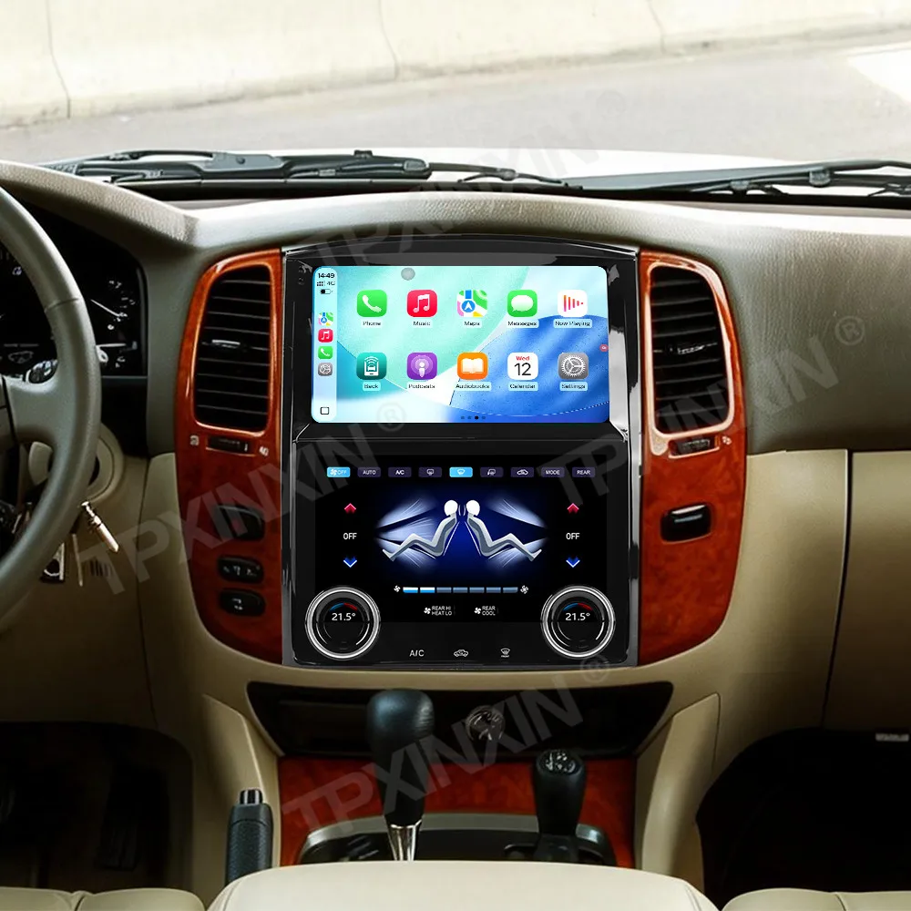 

10.1 Inch For Toyota Land Cruiser LC100 2002-2007+air conditioning screen Android 15 Multimedia Player CarPlay GPS Navigation