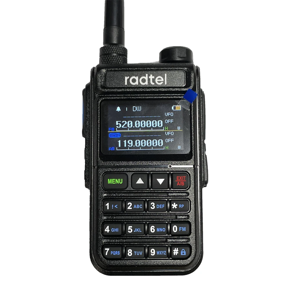 Imagem -02 - Radtel-rádio Bidirecional Walky-talky am Aviation Radio Lcd a Cores ht Marinha de Polícia Ham Banda Completa 999 ch 136520mhz